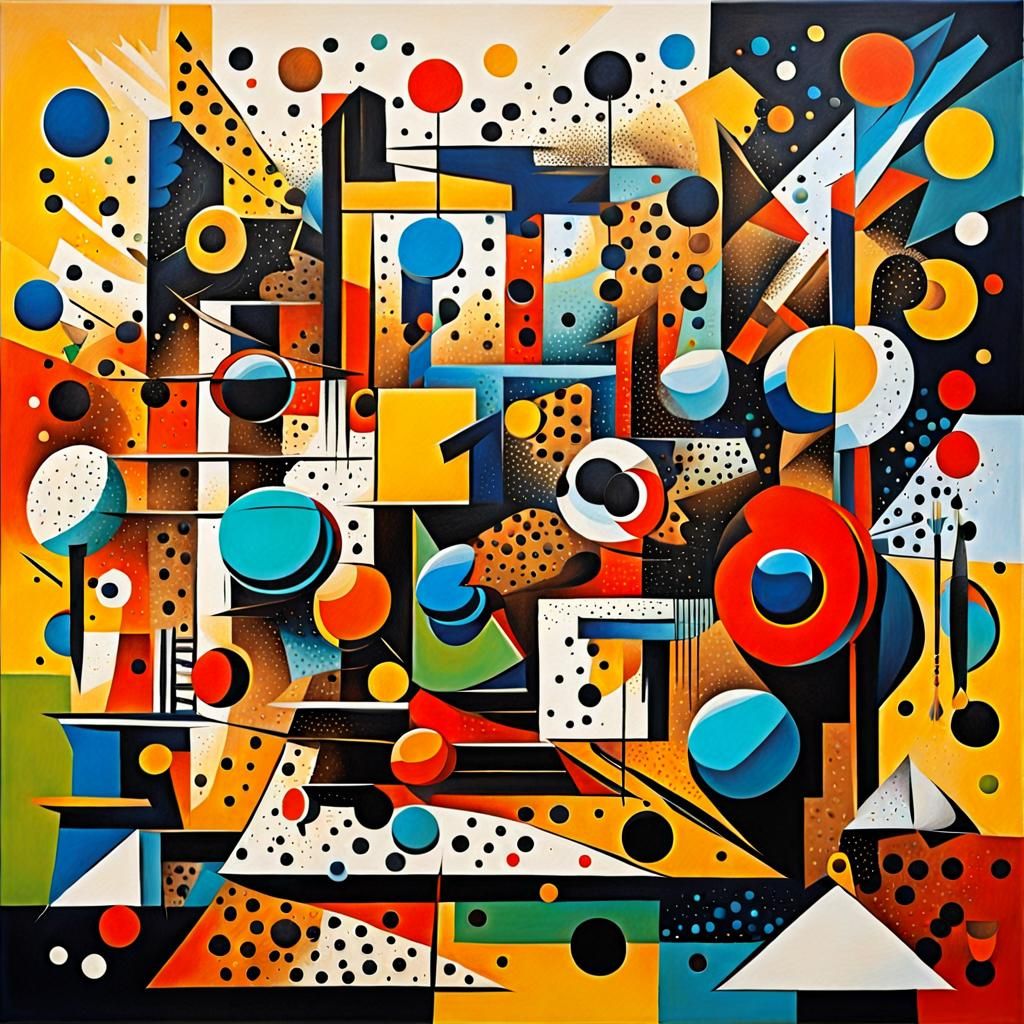 Surreal Maximalist Time Paradox Painting