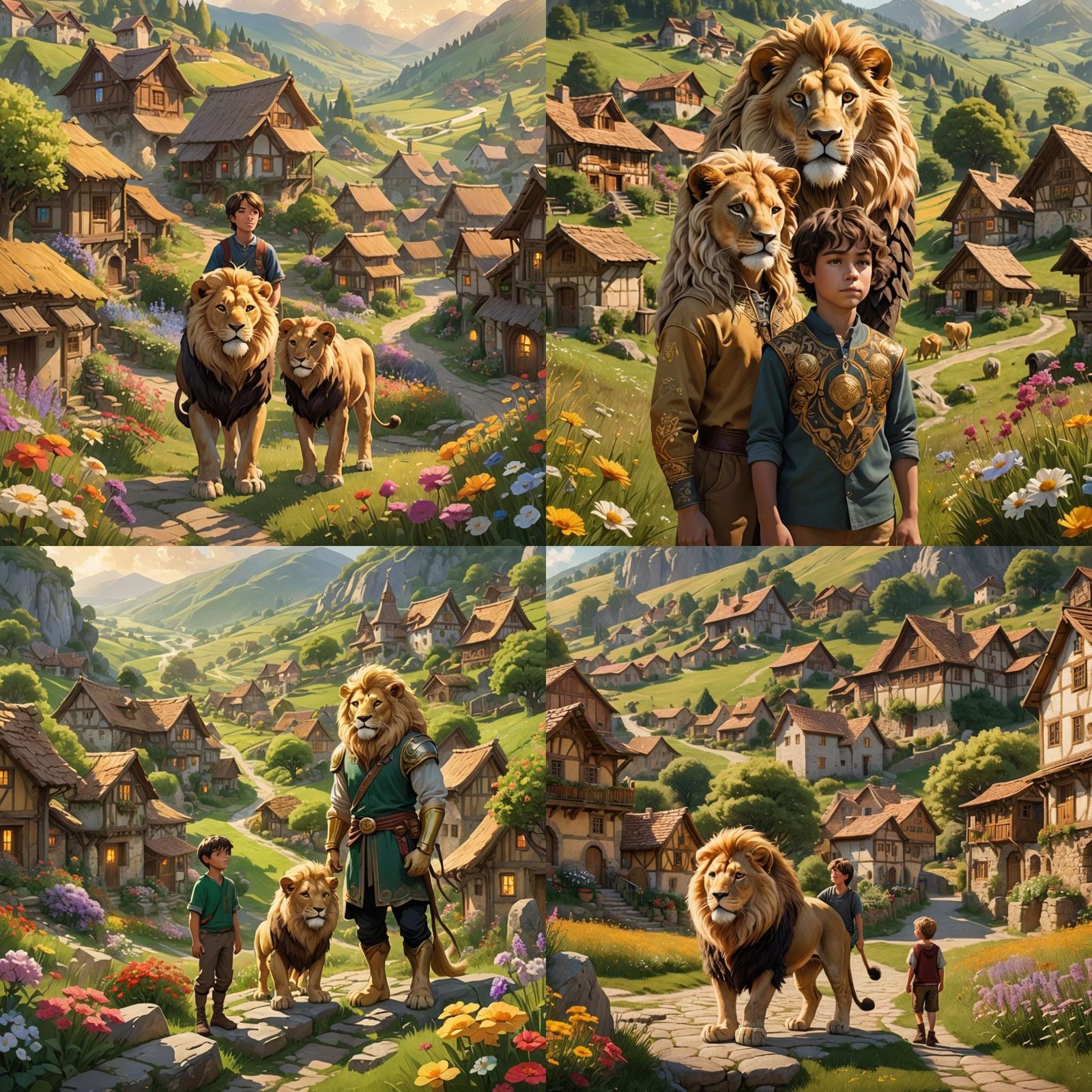 Enchanted Village: Golden Lion and Boy's Adventure