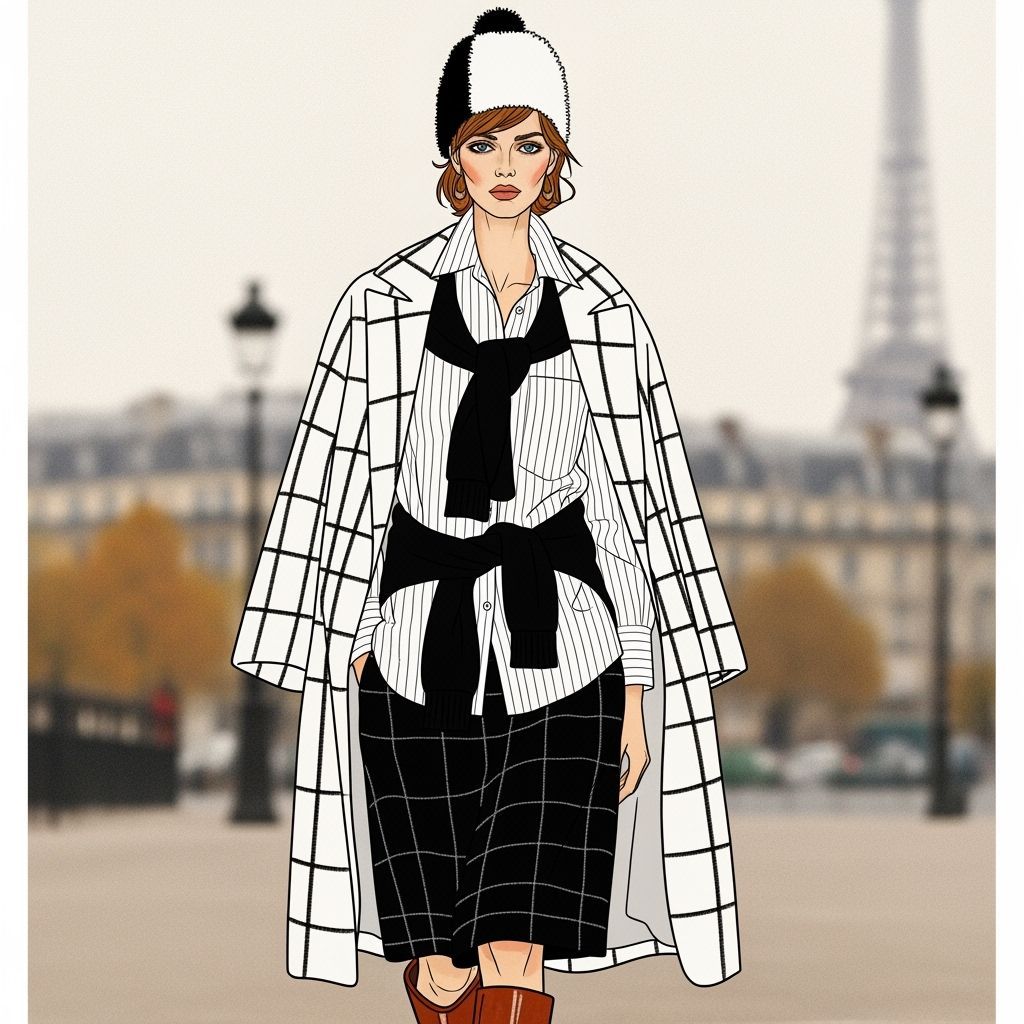 Parisian Woman in 1970s Fashion by Lagerfeld