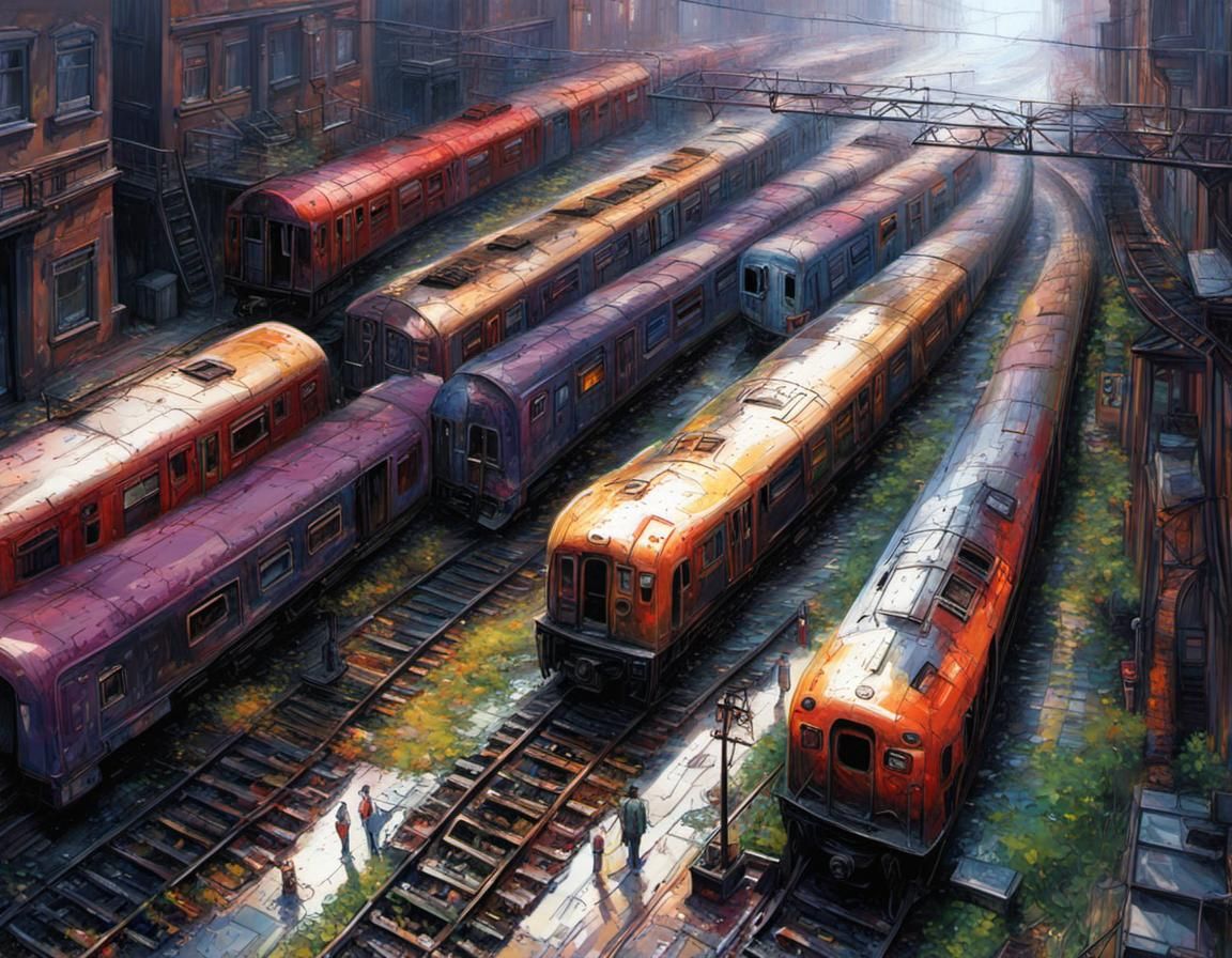 City of Abandoned Trains: Detailed Splash Art