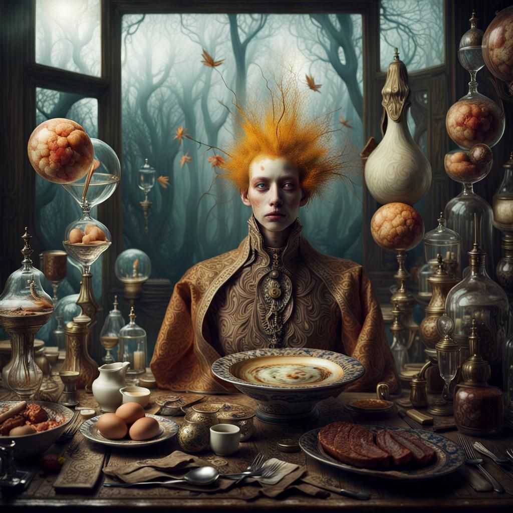 Magical Biological Breakfast with 3D Particles