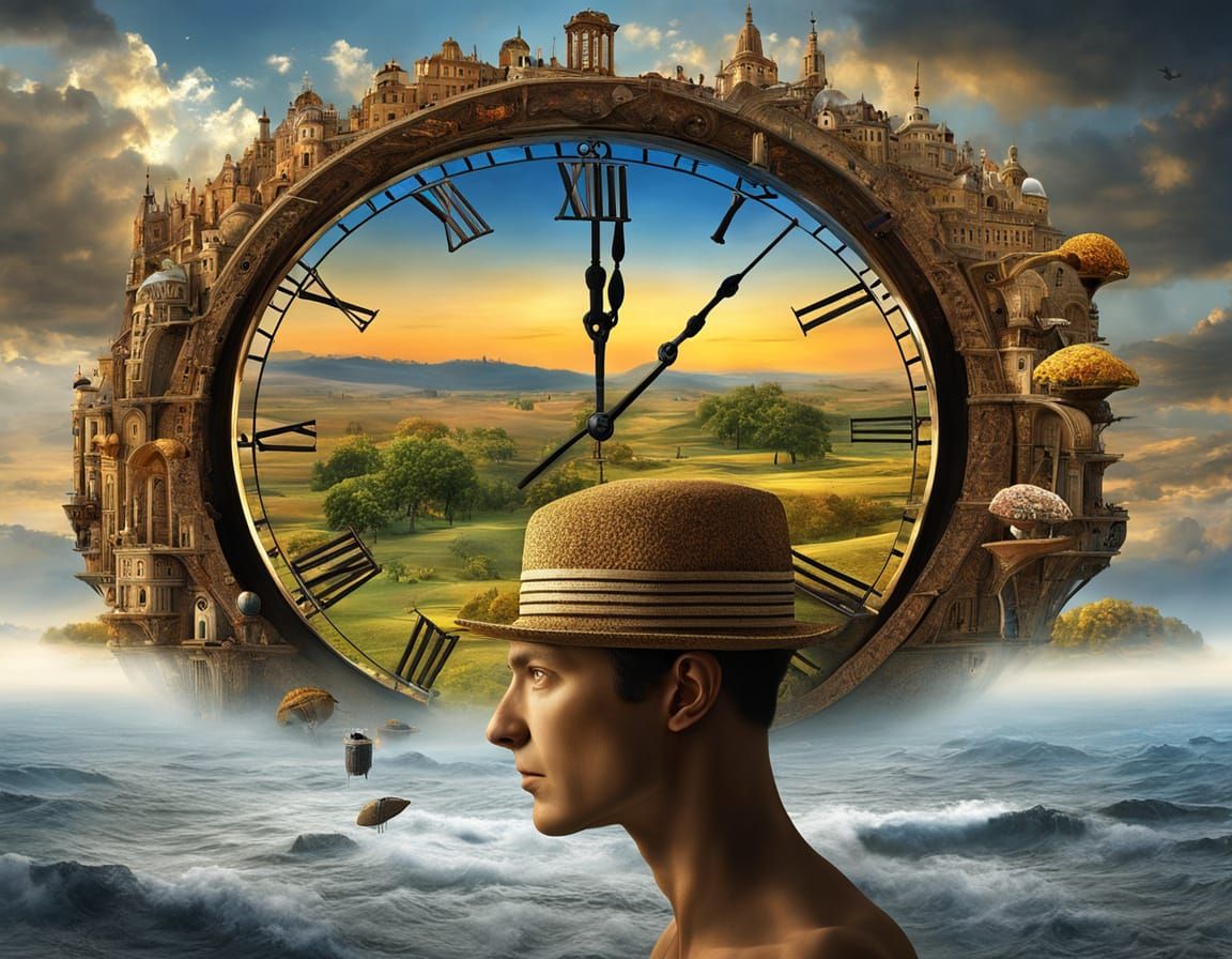 Epic Fantasy Landscape in Surrealist Matte Painting Style