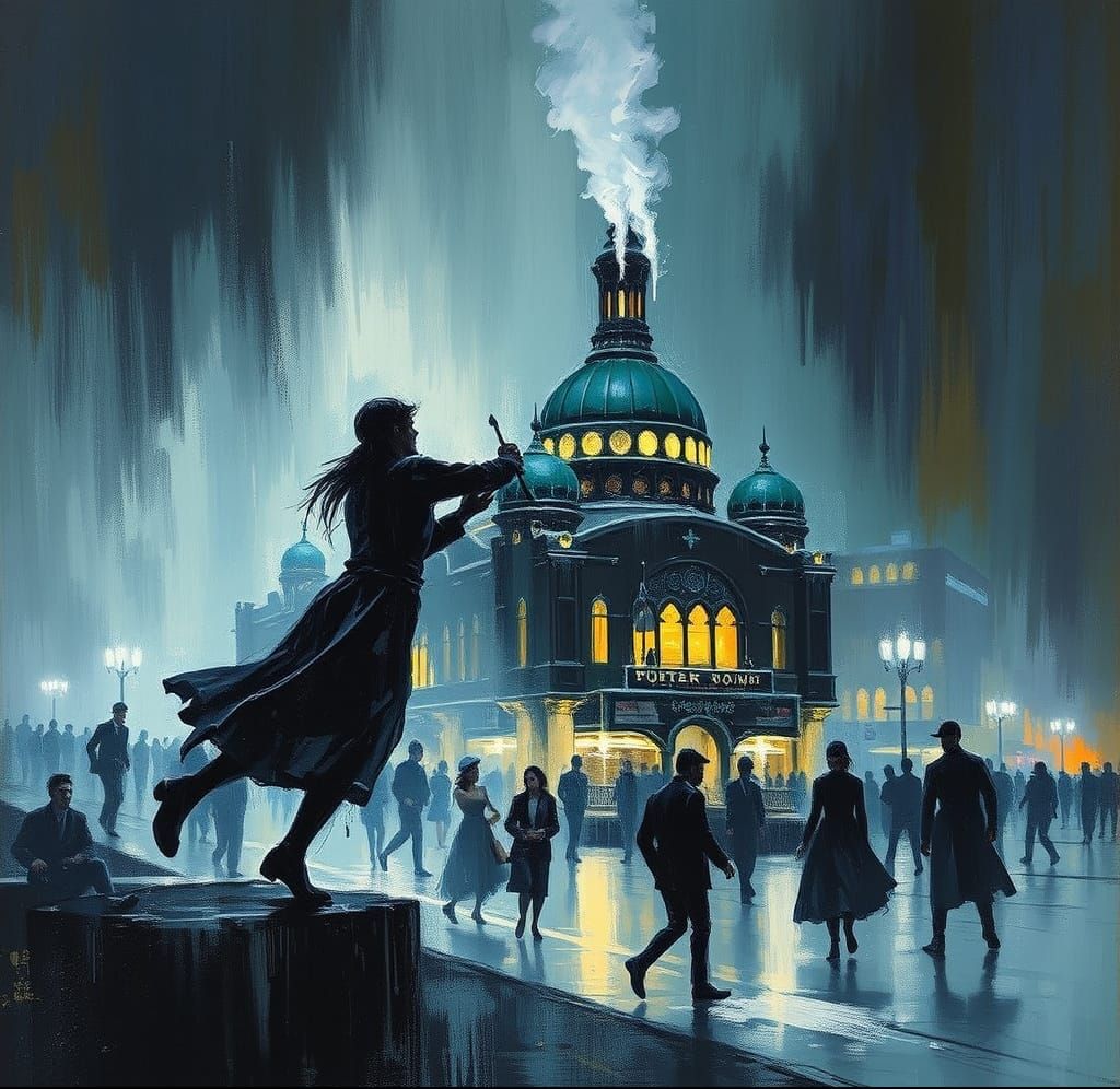 Abstract Expressionist Waltz in Vibrant Colors