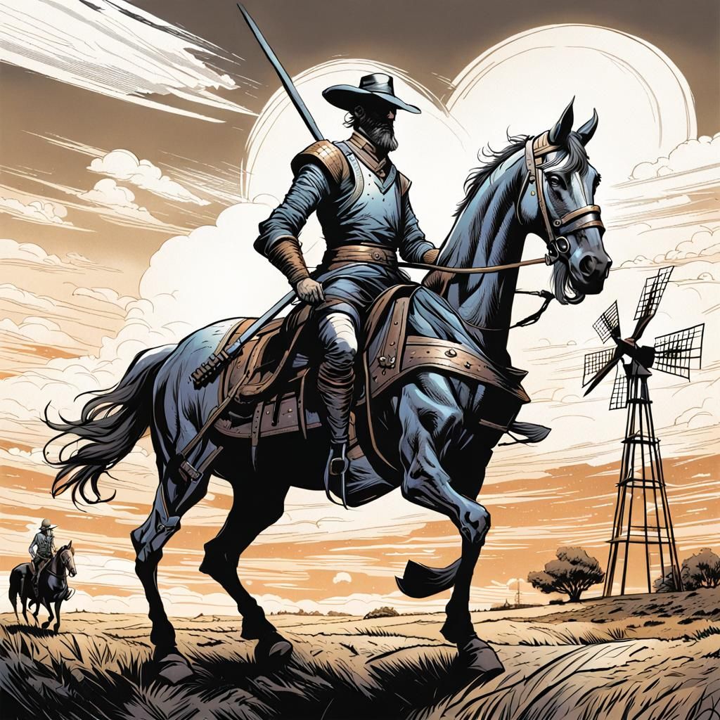 Don Quixote Rides Again: Comic Book Style