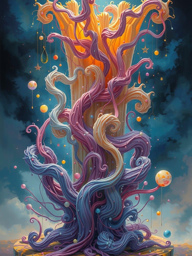 Surreal Lights Emerge from Fibrous Forms