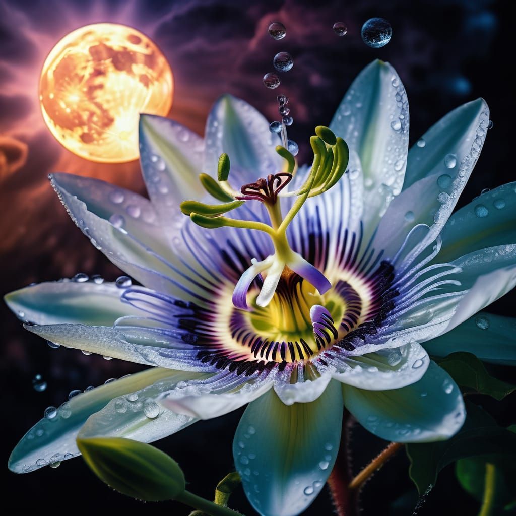 Hyper Realistic Passion Flower in Ethereal Light