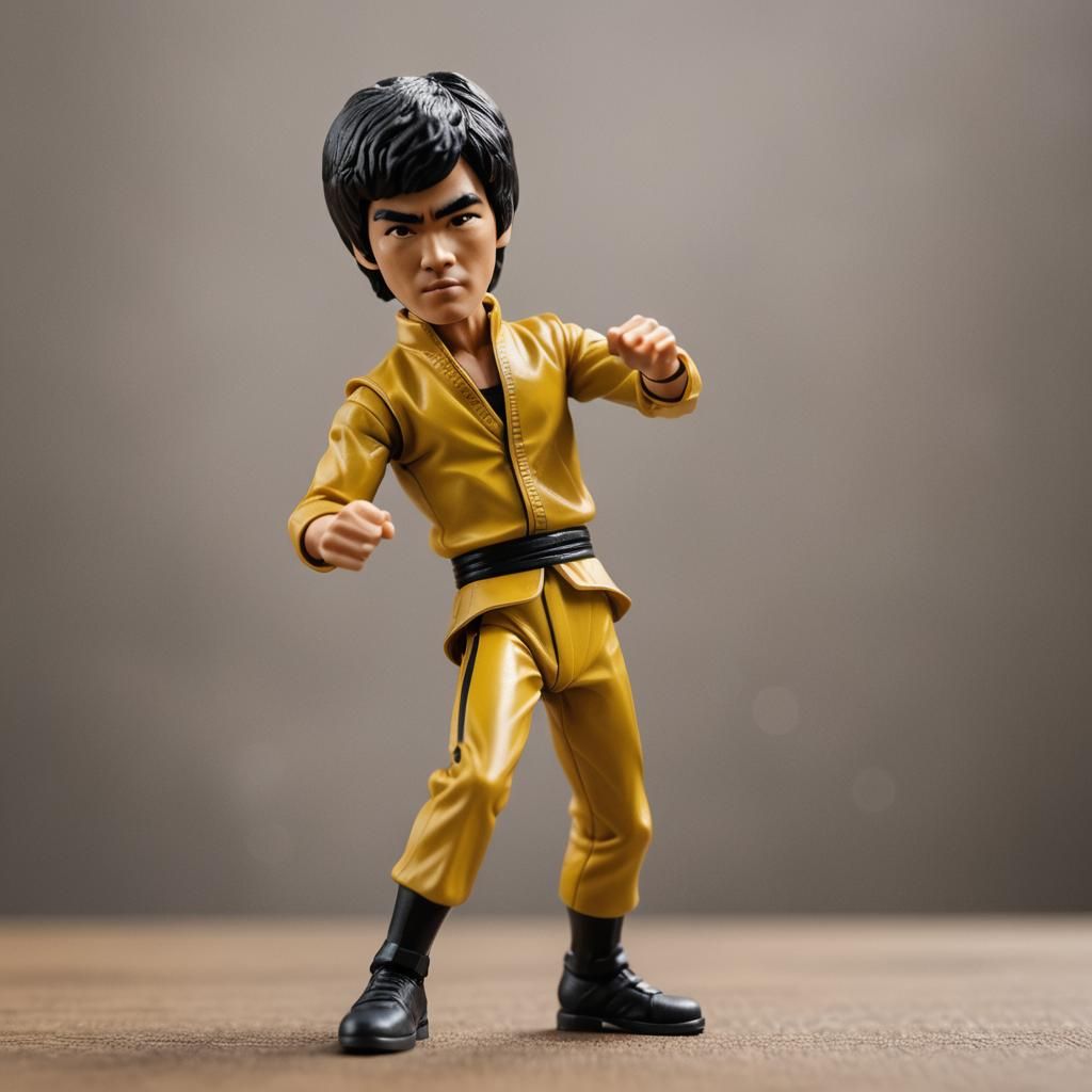 Bruce Lee Action Figure Portrait in Natural Light