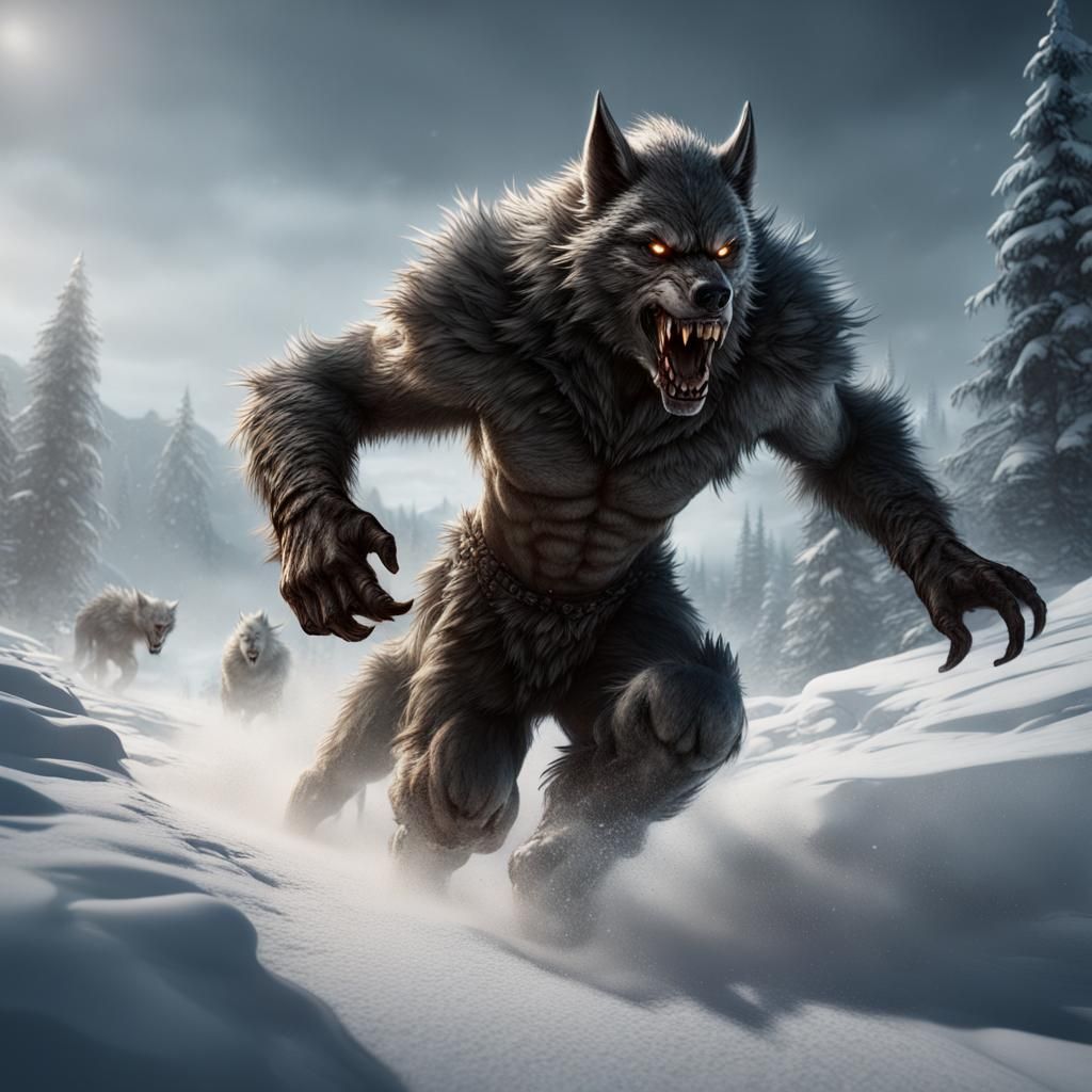 Werewolf Hunt: Detailed Fantasy Concept Art