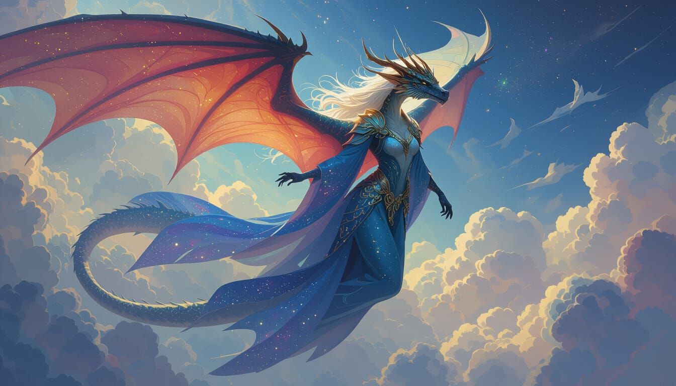Dragon Queen Soaring Through the Heavens