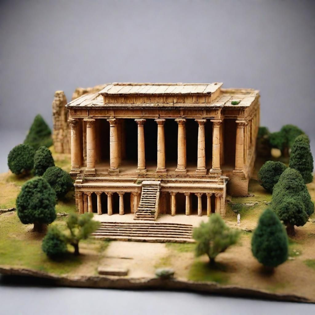 Diorama of the temple of Bacchus
