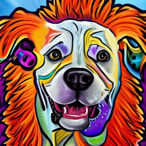 Cyberpunk Punk Pitbull Portrait