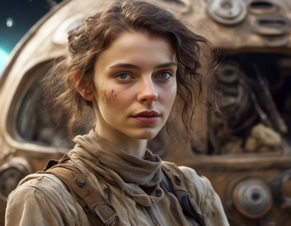 Hyperreal Portrait of a Scavenger Teenager