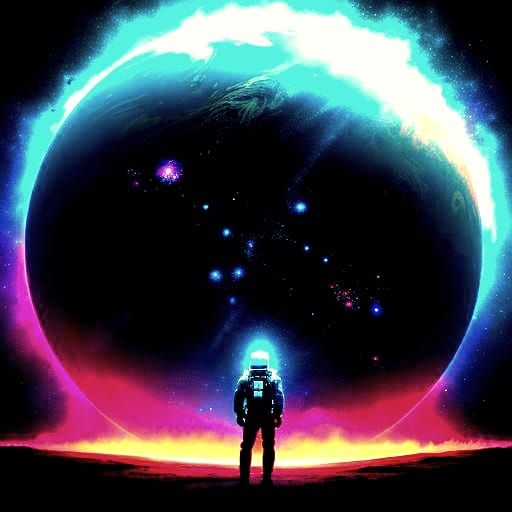 Galactic Street Art with 3D Shading