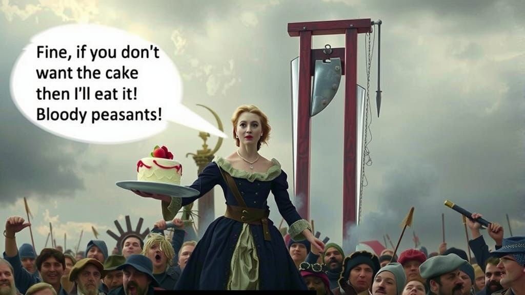 Marie Antoinette Offers Cake Before Guillotine