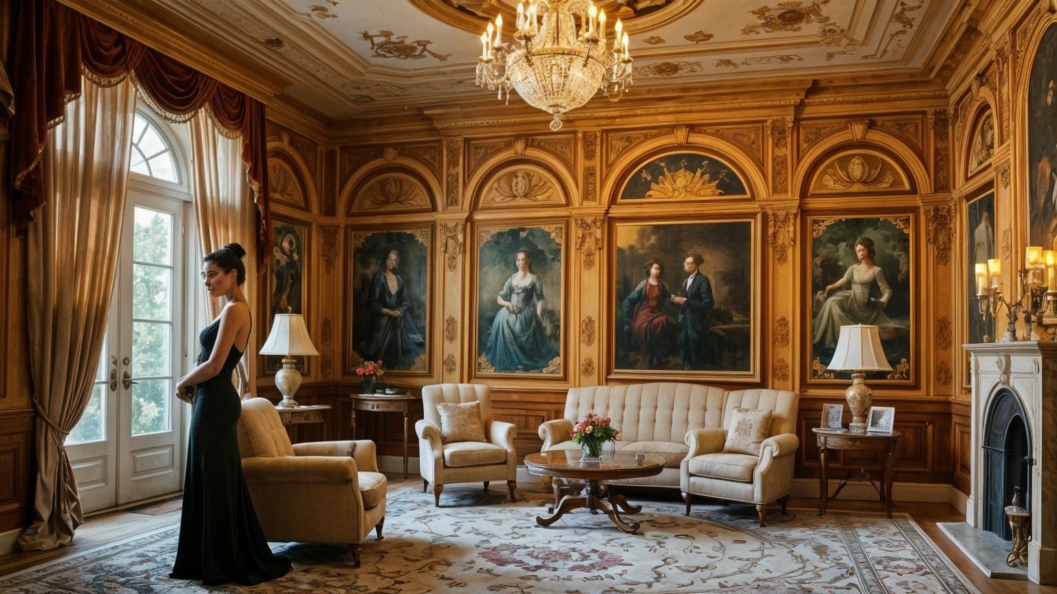 Luxurious Art Nouveau Apartment in Opulent Style