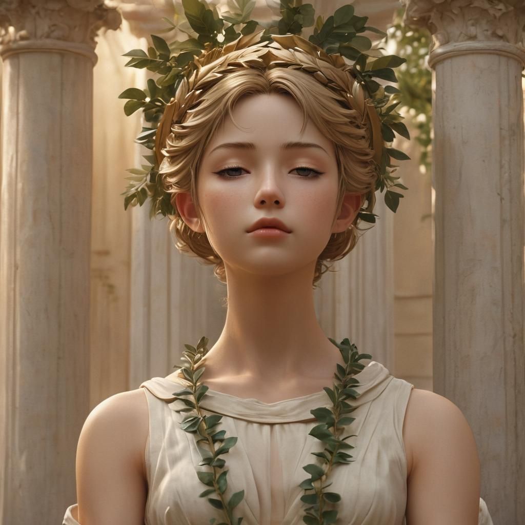 Serene Anime Character in Meditation: Fantasy Art