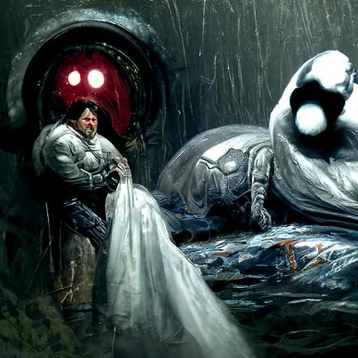 Baymax Corrupted: Elden Ring Nightmare in Dark Fantasy Style