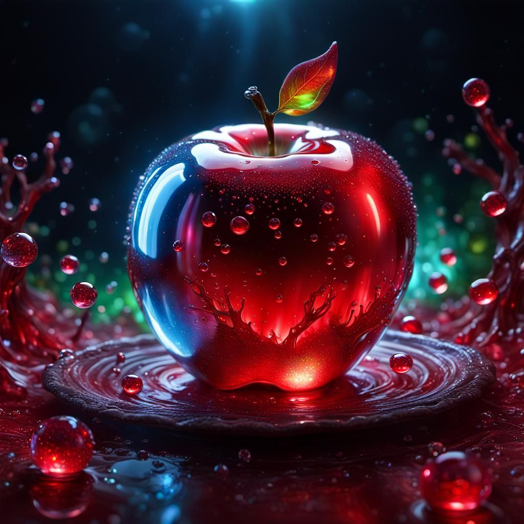 red glass apple