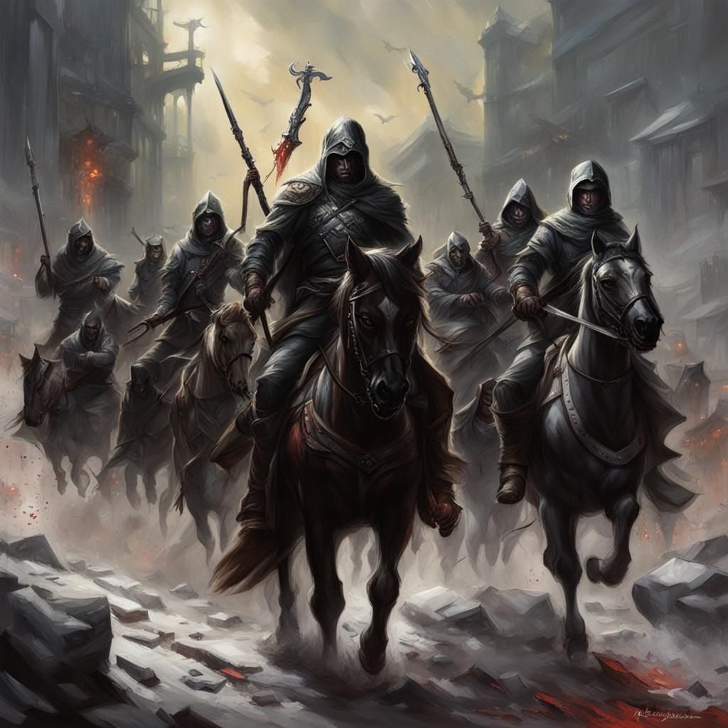 Bloodshed and Honor: A Sinister Digital Painting