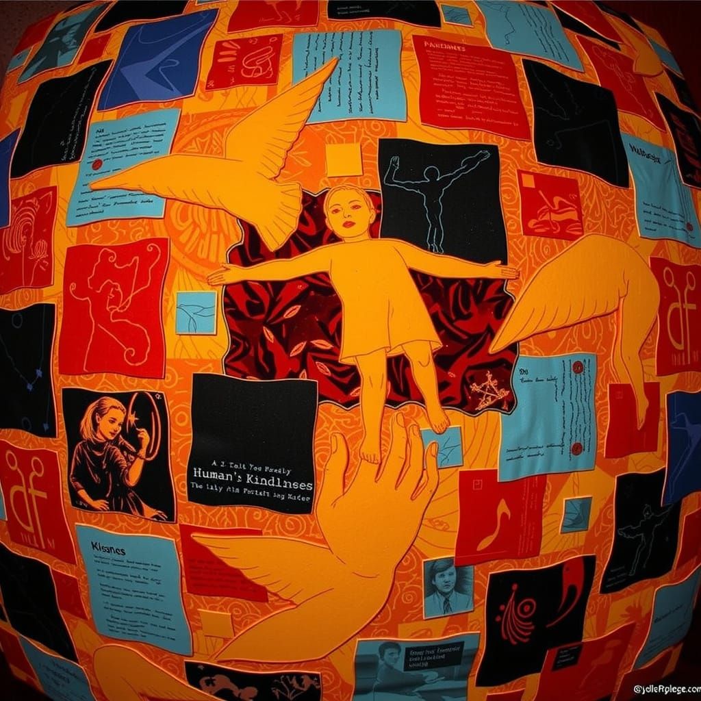 Human Kindness in Vivid 3D Paper Collage Art