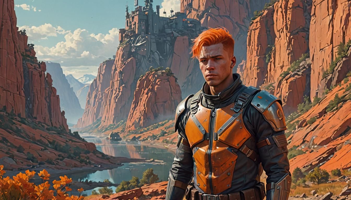 Sci-Fi Warrior Mercenary in Harlem Renaissance Style