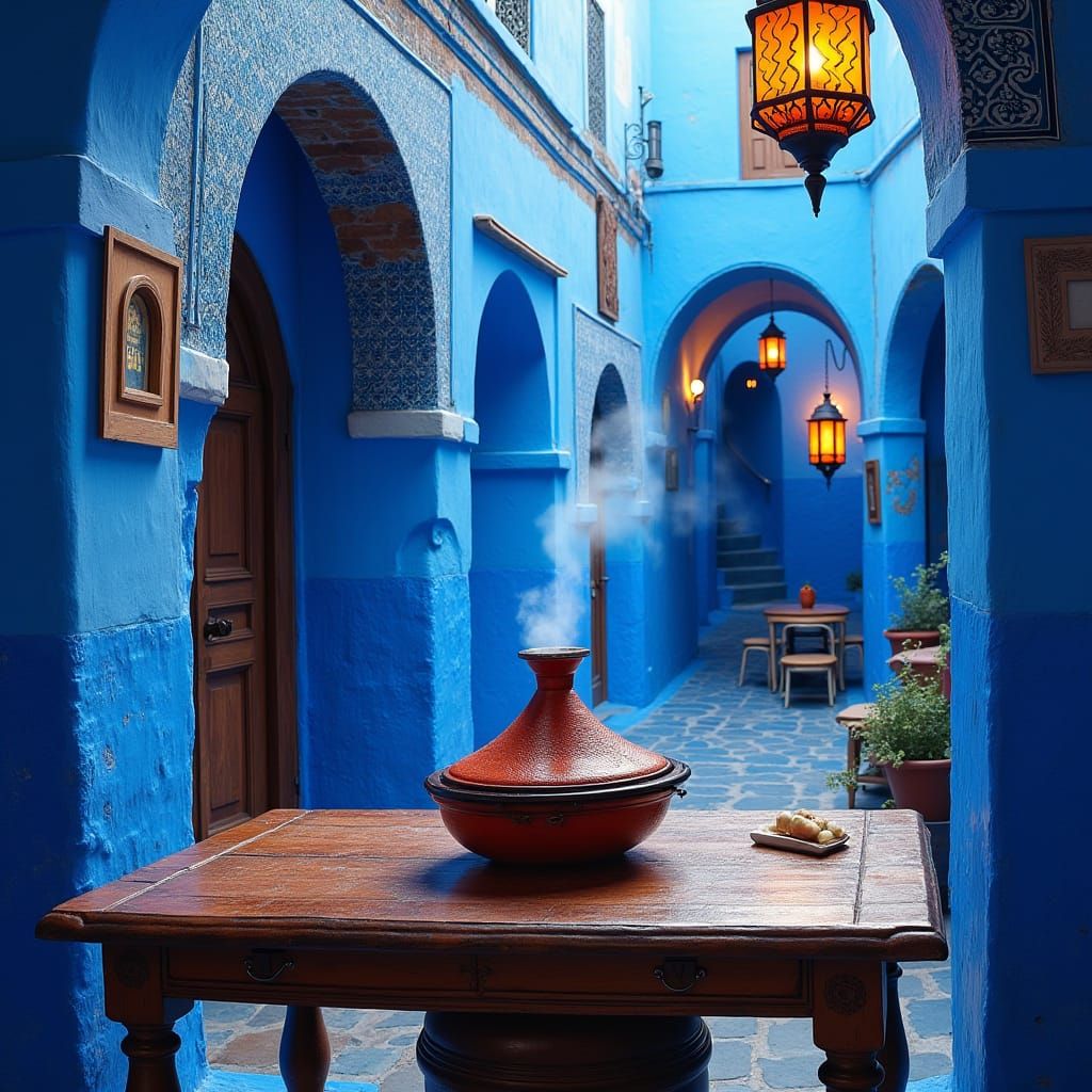 Chefchaouen Tagine: Moroccan Still Life