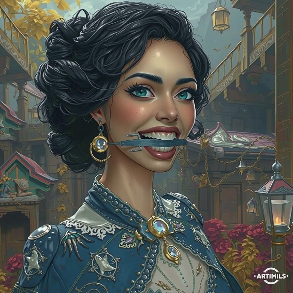 Figure Trapped by Ancient Mysticism