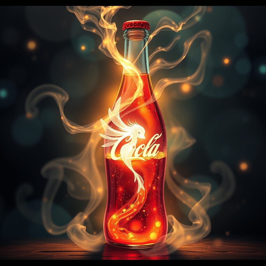 Magical Potion Releases Ethereal Sprite in Dreamlike Colors
