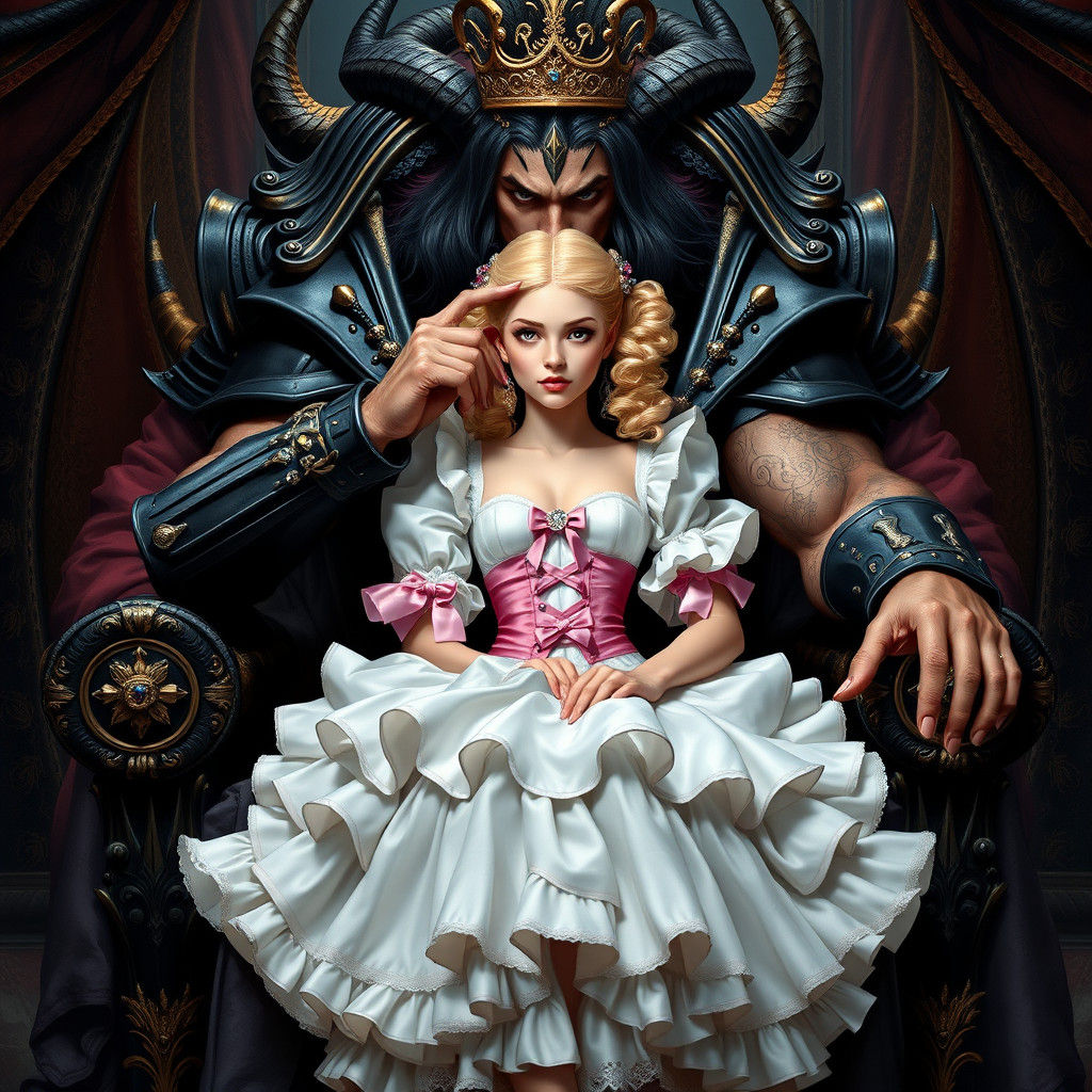 Demon King and Maid with Tiara