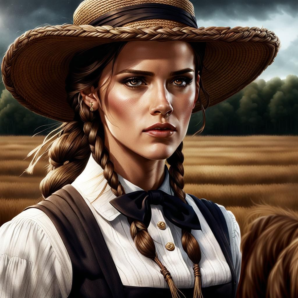 Emma Watson as an Amish Farmgirl