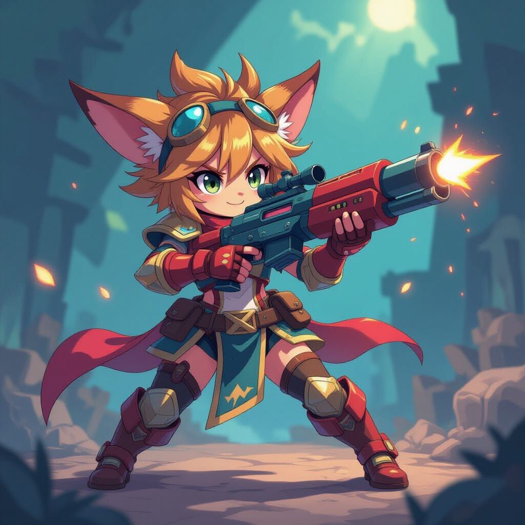 Tristana in Manga-Inspired Style, Studio Trigger Aesthetic