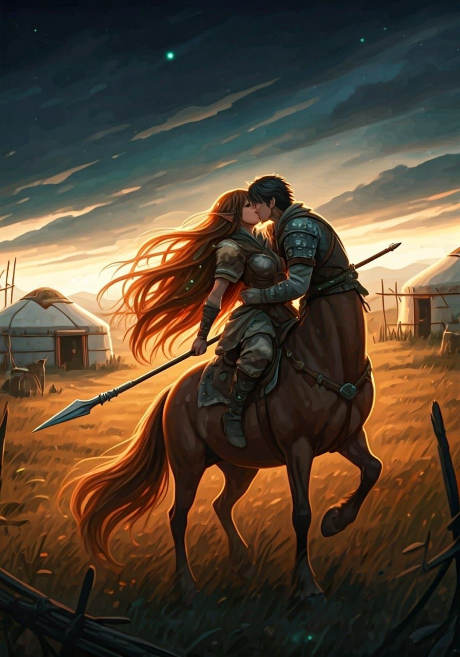 Centaurs in Love: An Anime Fantasy Kiss