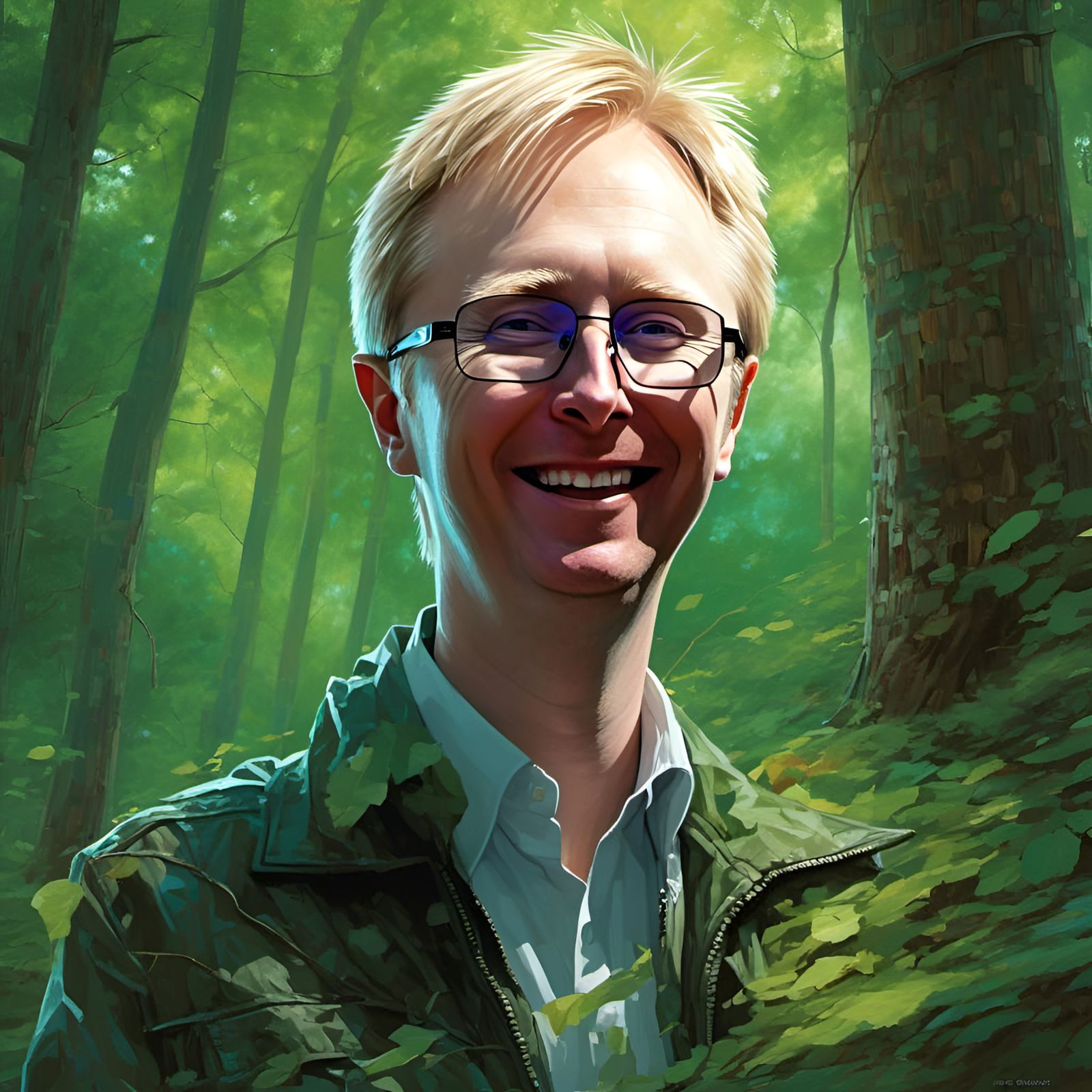 Mormookiee as Link: Digital Illustration in Forest