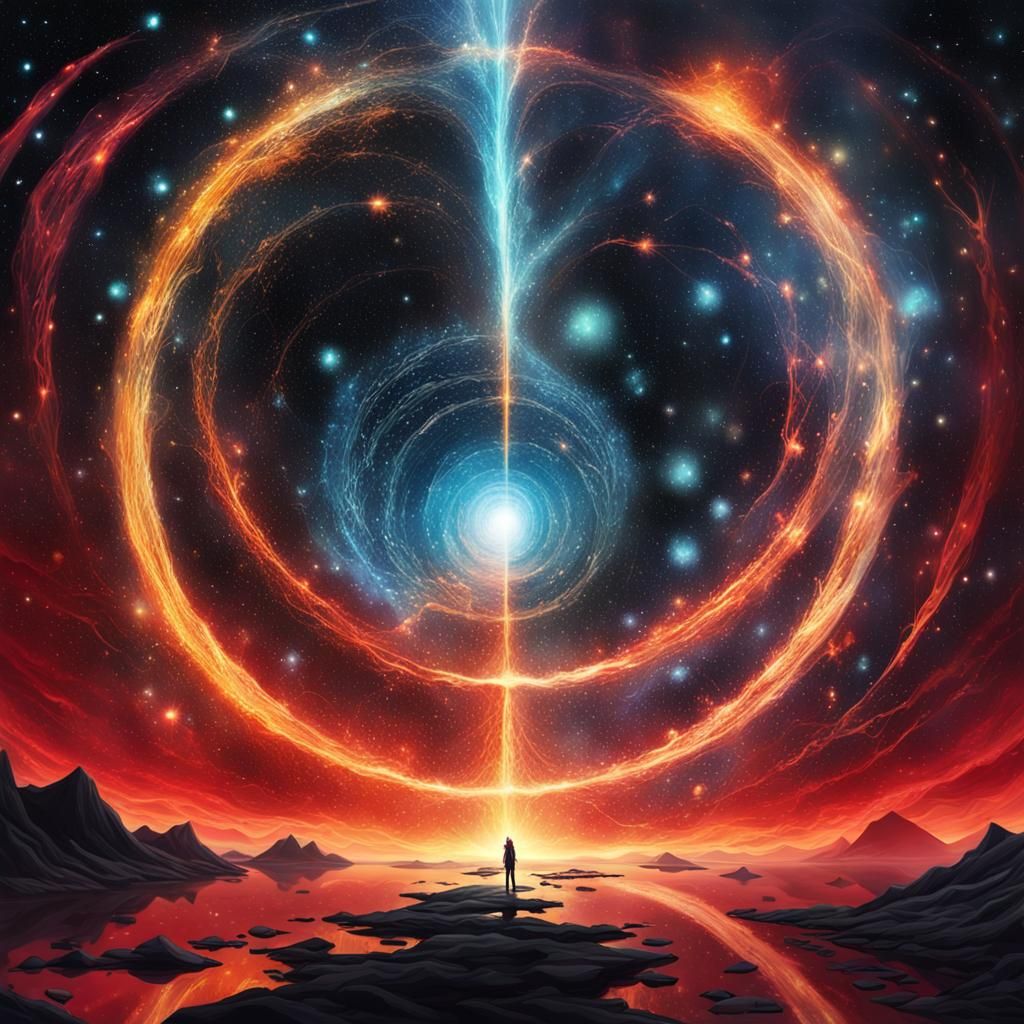 Neutron Star Collision in Mixed Media Style