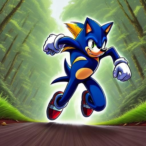 Sonic the Hedgehog in Comic Book Style