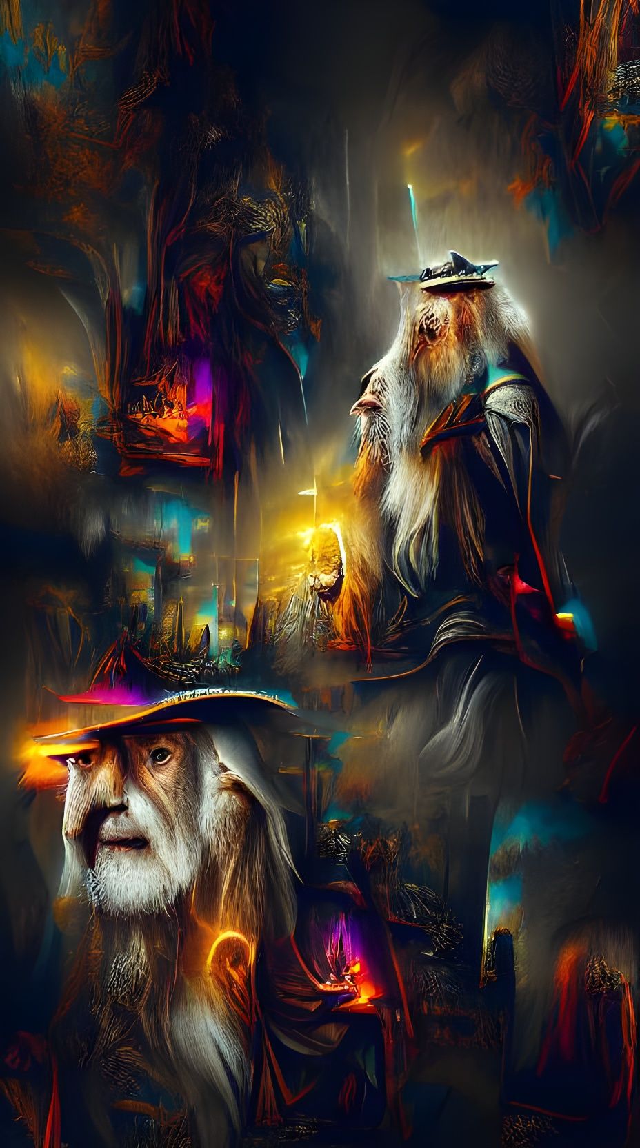 Gandalf Concept Art in Dark Art Style