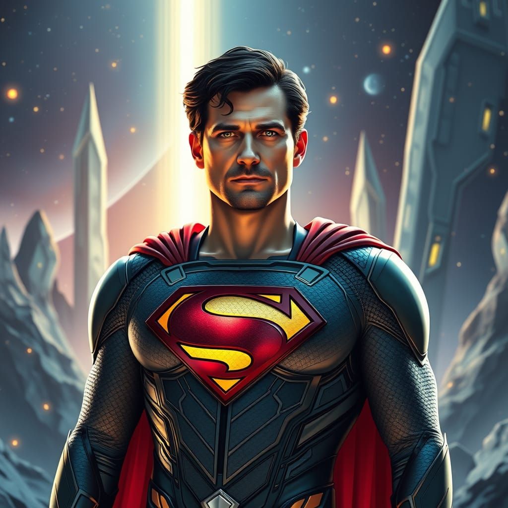 Bradley Cooper as Jor-El on Krypton in Cyberpunk Style