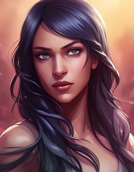 Aphmau Portrait in Art Nouveau Style