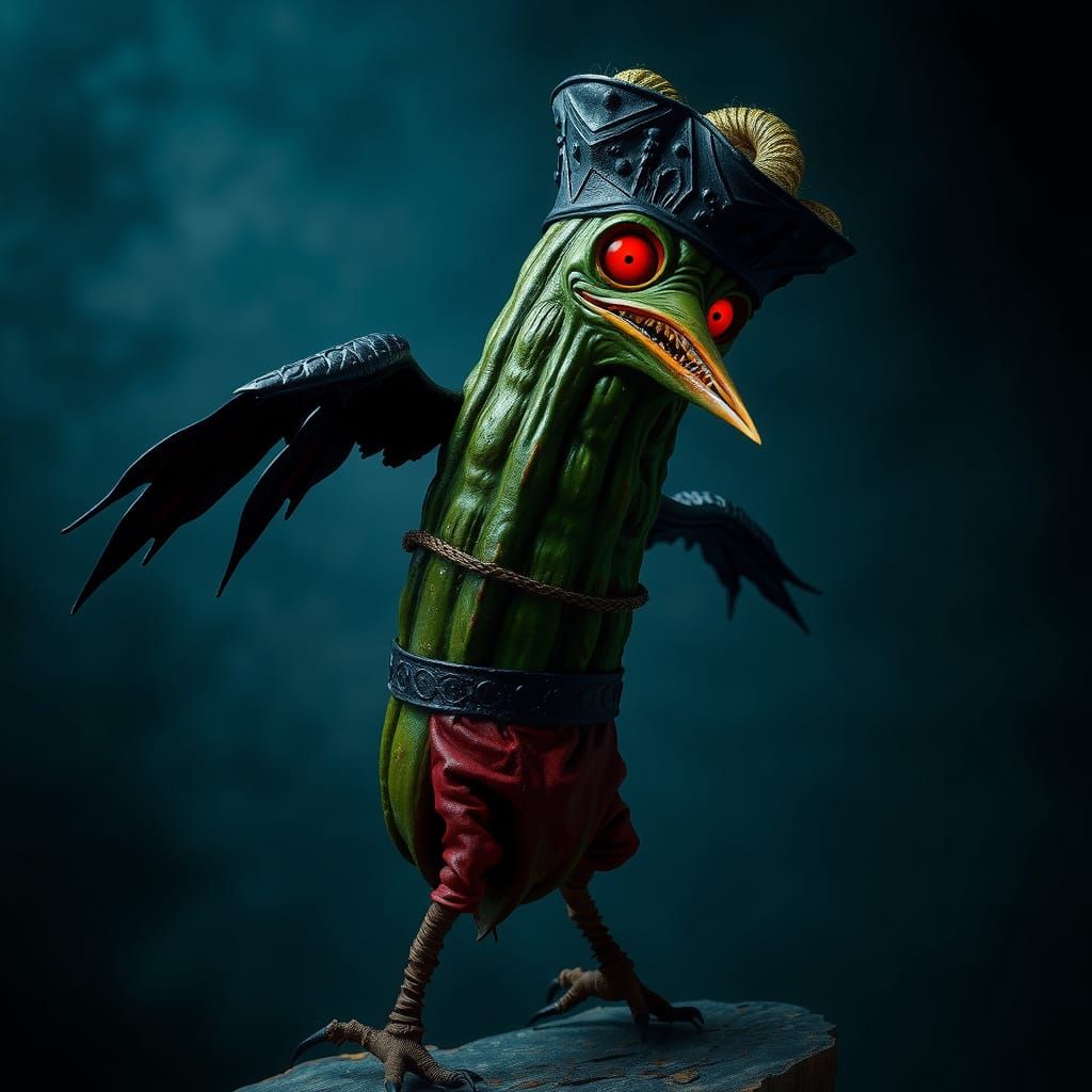 Gothic Vampire Pickle Emerges from Shadows