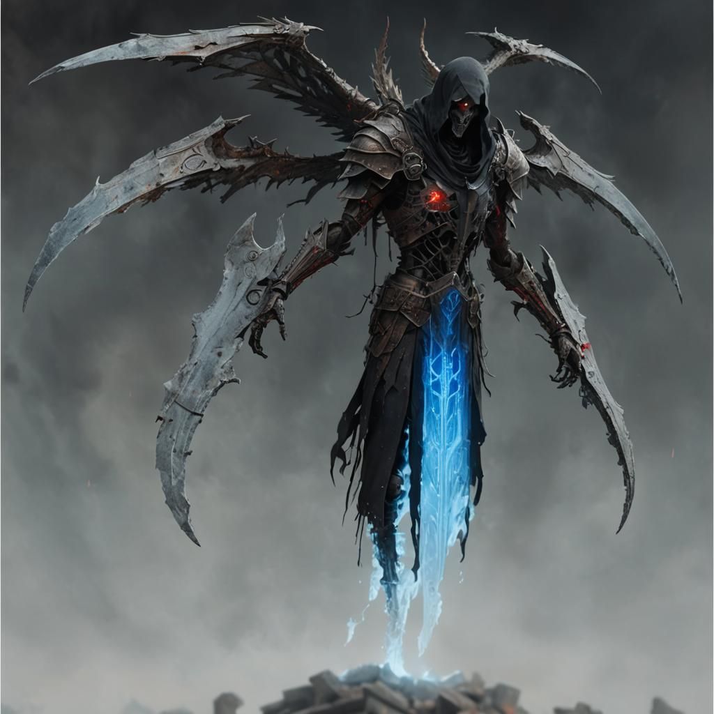Dark Angel of Ruin in Diablo-esque Gothic Style
