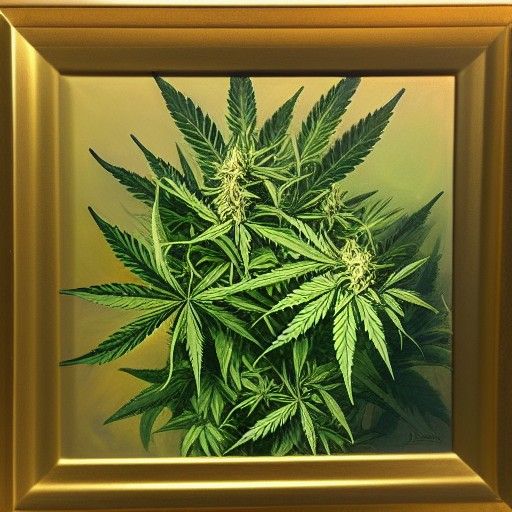 Cannabis Oil Painting in Style of James Gurney