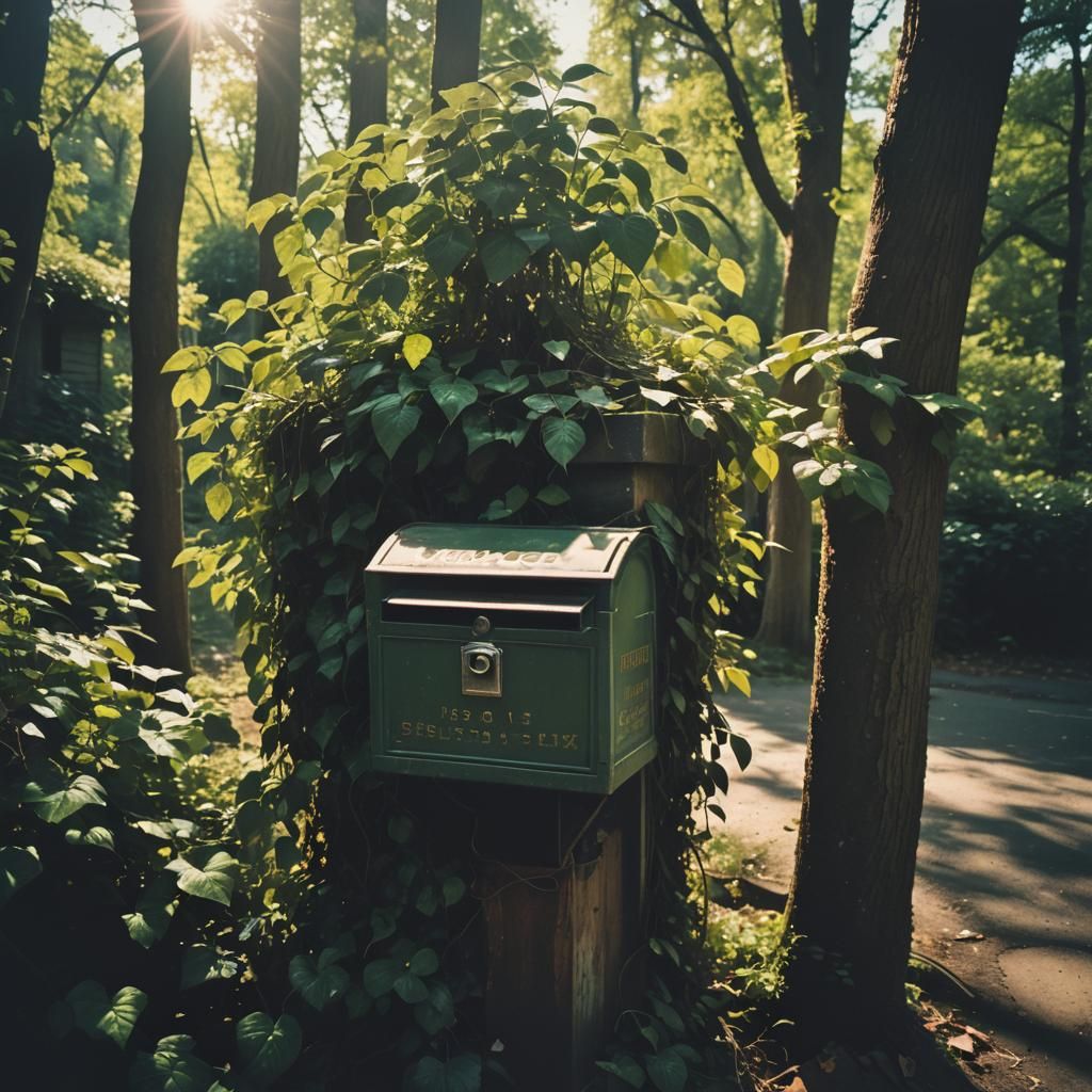 Chiaroscuro: Dejected Letter Box in Bright Sunlight