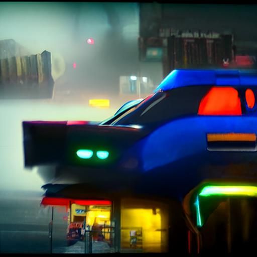 Sonic in Cyberpunk 2099 Neon Style