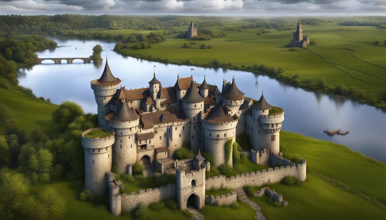 Medieval Castle Digital Matte Painting