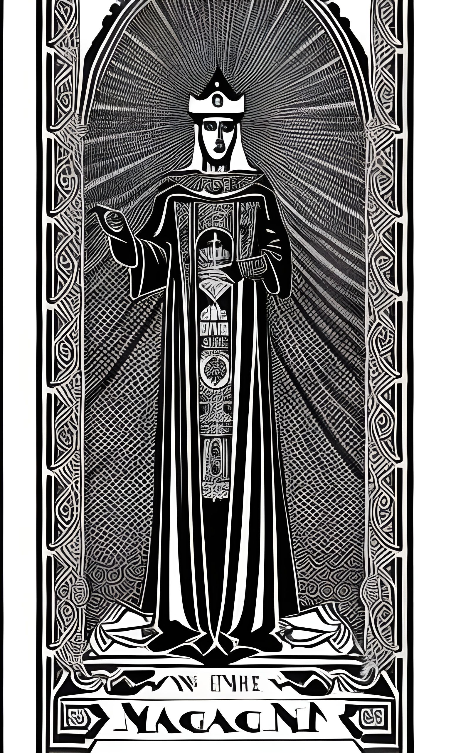 Tarot card "The Magician" 2.1 w/ negative prompt