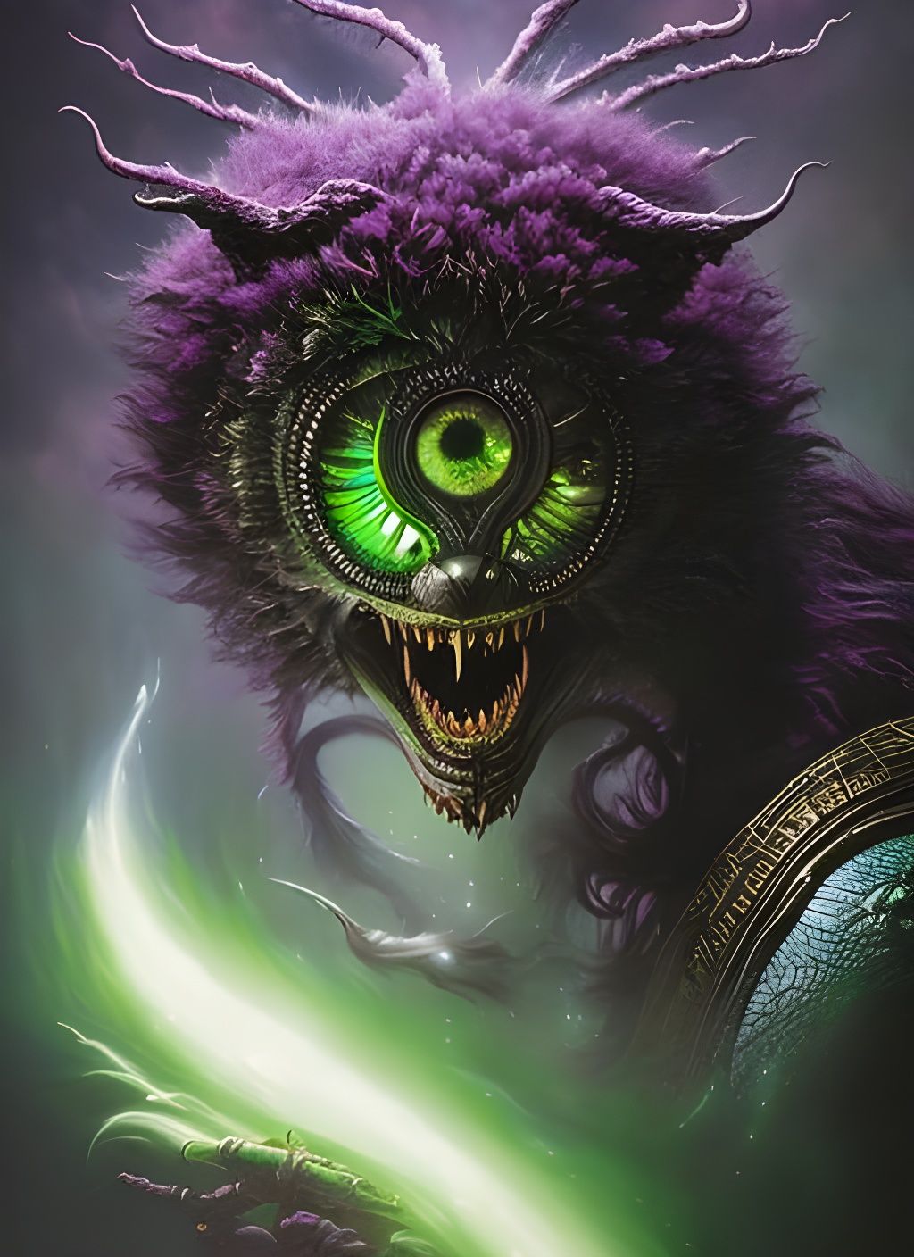 Terrifying Giant Monster Goddess Witch Portrait