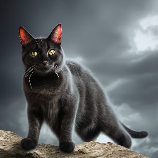 Detailed Digital Painting of a Tabby Cat