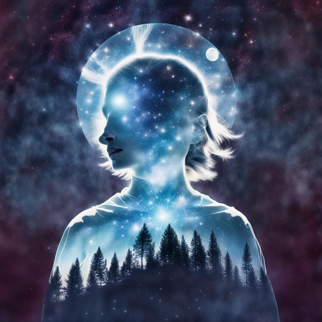 Ethereal Astral Double Exposure Image