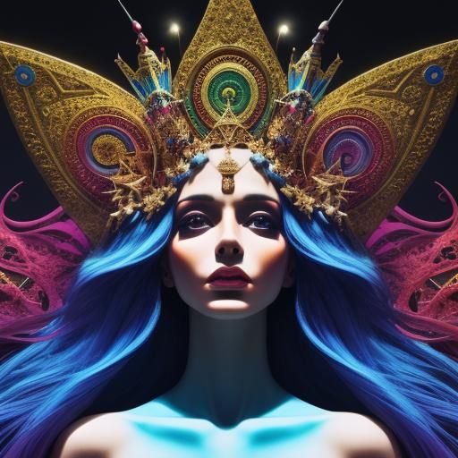 Vivid Fractal Oil Painting in 8K Resolution