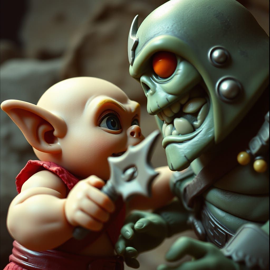 Chubby Cabbage Patch KIDS He-Man and Skeletor Engage in Ador...